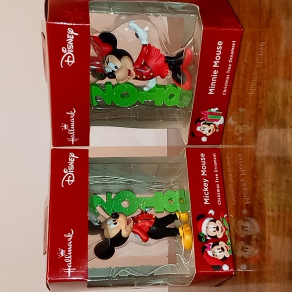 Hallmark Disney Mickey & Minnie Mouse 2018 Christmas Ornaments NIB - Picture 1 of 6